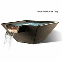 Thumbnail for Slick Rock Concrete - Cascade Square Water Bowl - Fire Pit Stock