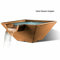 Thumbnail for Slick Rock Concrete - Cascade Square Water Bowl - Fire Pit Stock