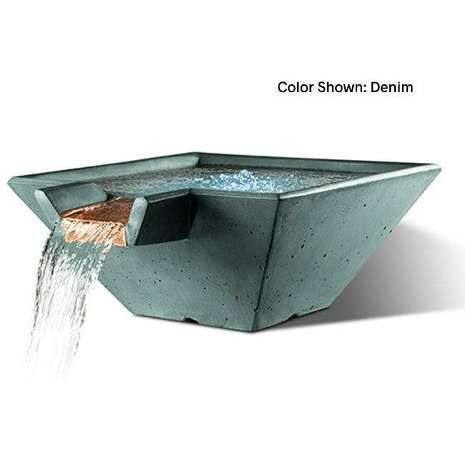 Slick Rock Concrete - Cascade Square Water Bowl - Fire Pit Stock