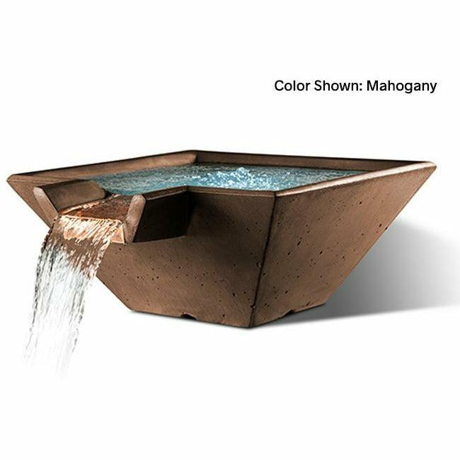 Slick Rock Concrete - Cascade Square Water Bowl - Fire Pit Stock