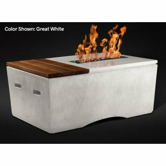 Slick Rock Concrete Oasis 48" Rectangular Concrete Fire Pit Table - Fire Pit Stock