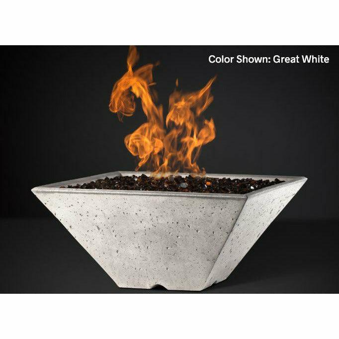 Slick Rock Concrete - Ridgeline Square Concrete Fire Bowl - Fire Pit Stock