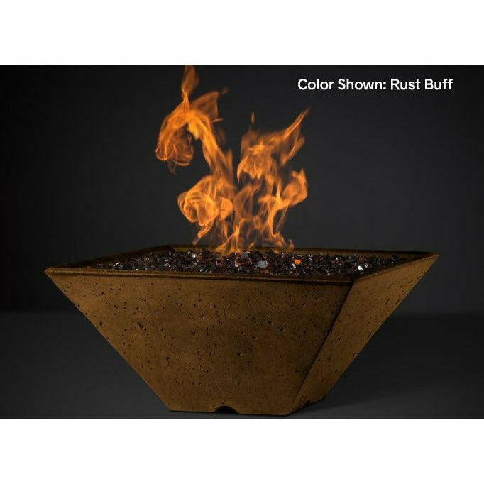 Slick Rock Concrete - Ridgeline Square Concrete Fire Bowl - Fire Pit Stock