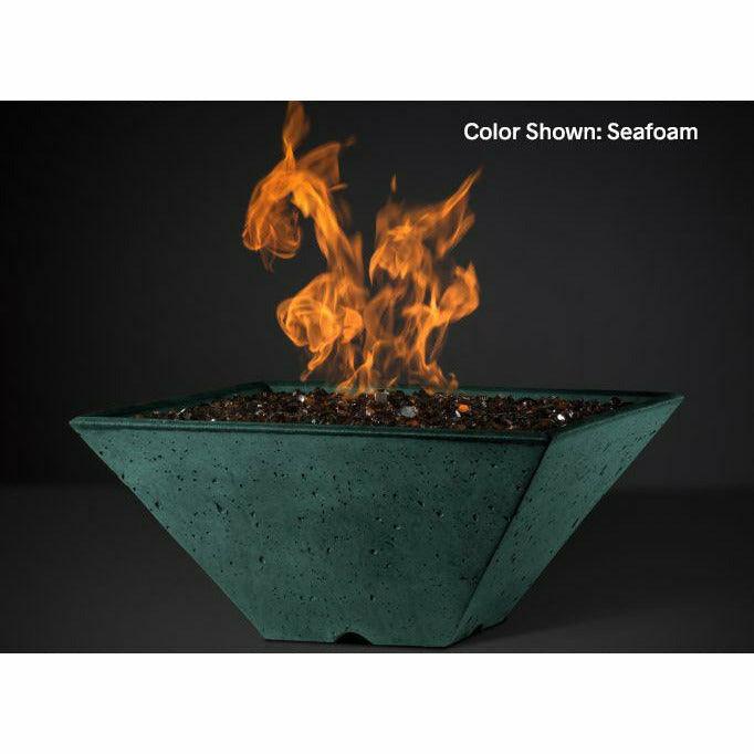 Slick Rock Concrete - Ridgeline Square Concrete Fire Bowl - Fire Pit Stock