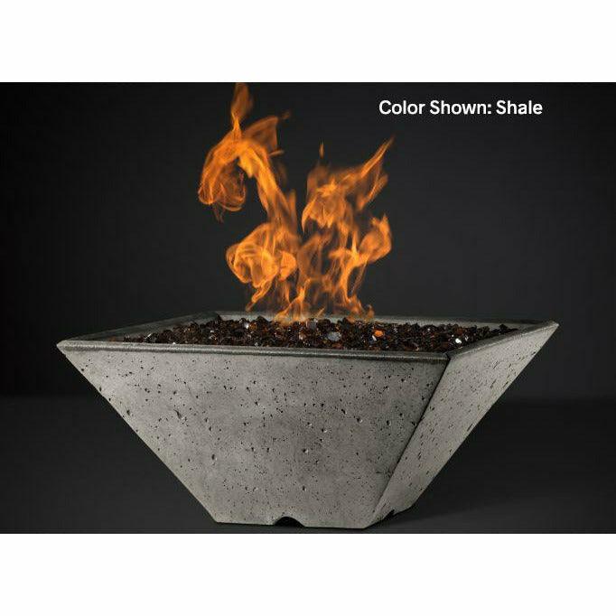Slick Rock Concrete - Ridgeline Square Concrete Fire Bowl - Fire Pit Stock