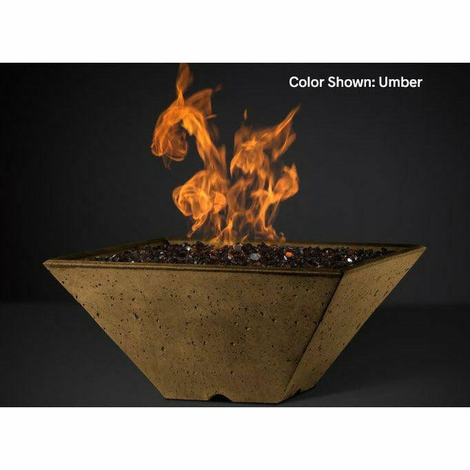 Slick Rock Concrete - Ridgeline Square Concrete Fire Bowl - Fire Pit Stock