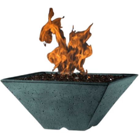 Slick Rock Concrete - Ridgeline Square Concrete Fire Bowl - Fire Pit Stock