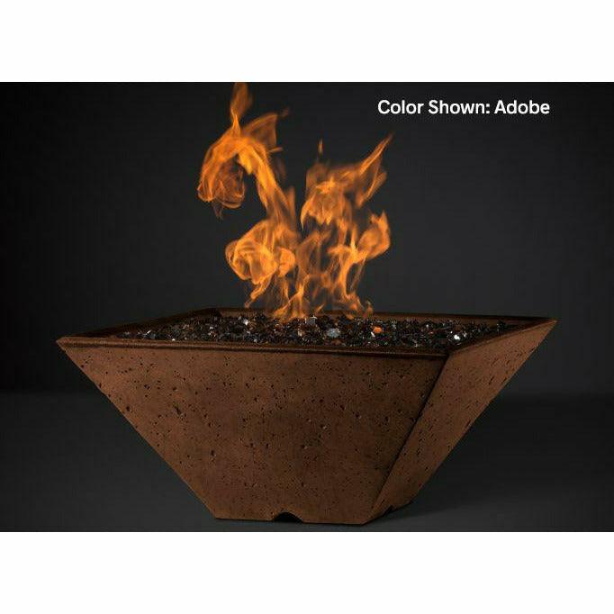 Slick Rock Concrete - Ridgeline Square Concrete Fire Bowl - Fire Pit Stock