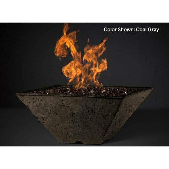 Slick Rock Concrete - Ridgeline Square Concrete Fire Bowl - Fire Pit Stock