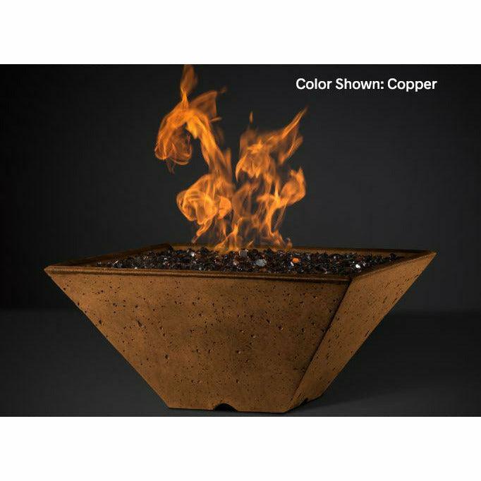 Slick Rock Concrete - Ridgeline Square Concrete Fire Bowl - Fire Pit Stock