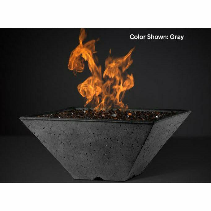 Slick Rock Concrete - Ridgeline Square Concrete Fire Bowl - Fire Pit Stock