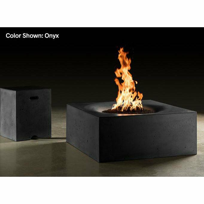 Slick Rock Concrete - Square Horizon Concrete Fire Pit Table - Fire Pit Stock
