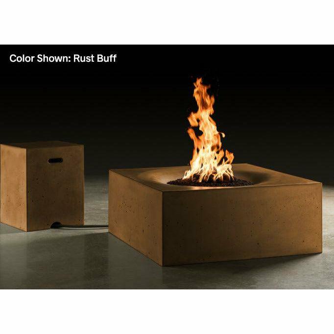Slick Rock Concrete - Square Horizon Concrete Fire Pit Table - Fire Pit Stock