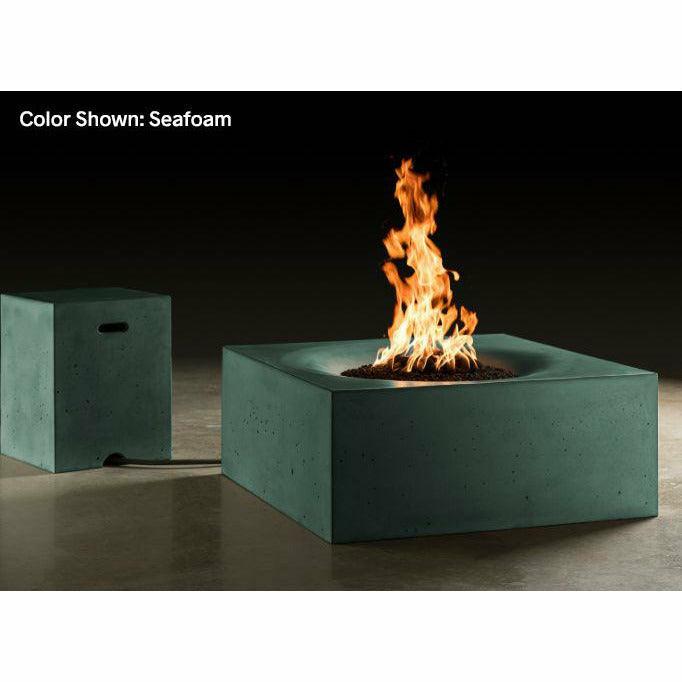 Slick Rock Concrete - Square Horizon Concrete Fire Pit Table - Fire Pit Stock