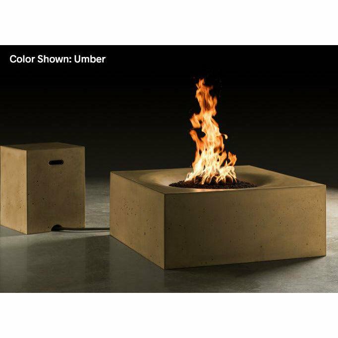 Slick Rock Concrete - Square Horizon Concrete Fire Pit Table - Fire Pit Stock