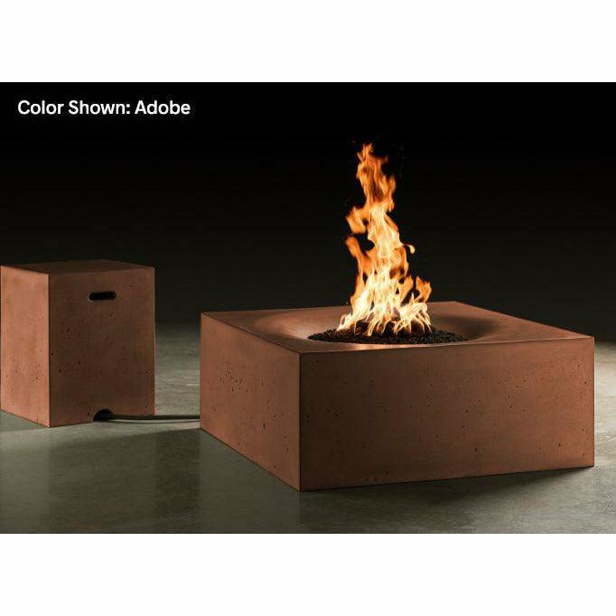 Slick Rock Concrete - Square Horizon Concrete Fire Pit Table - Fire Pit Stock
