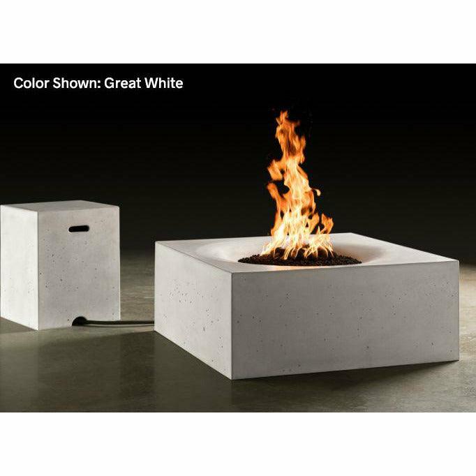 Slick Rock Concrete - Square Horizon Concrete Fire Pit Table - Fire Pit Stock