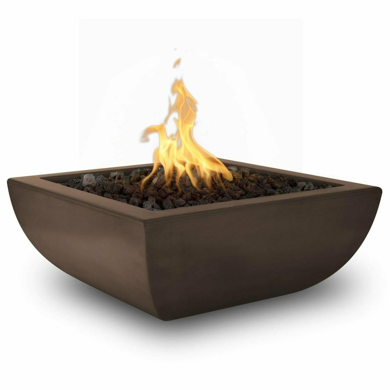 The Outdoor Plus - Avalon Square Concrete Fire Pit Bowl OPT-AVLFO - Fire Pit Stock