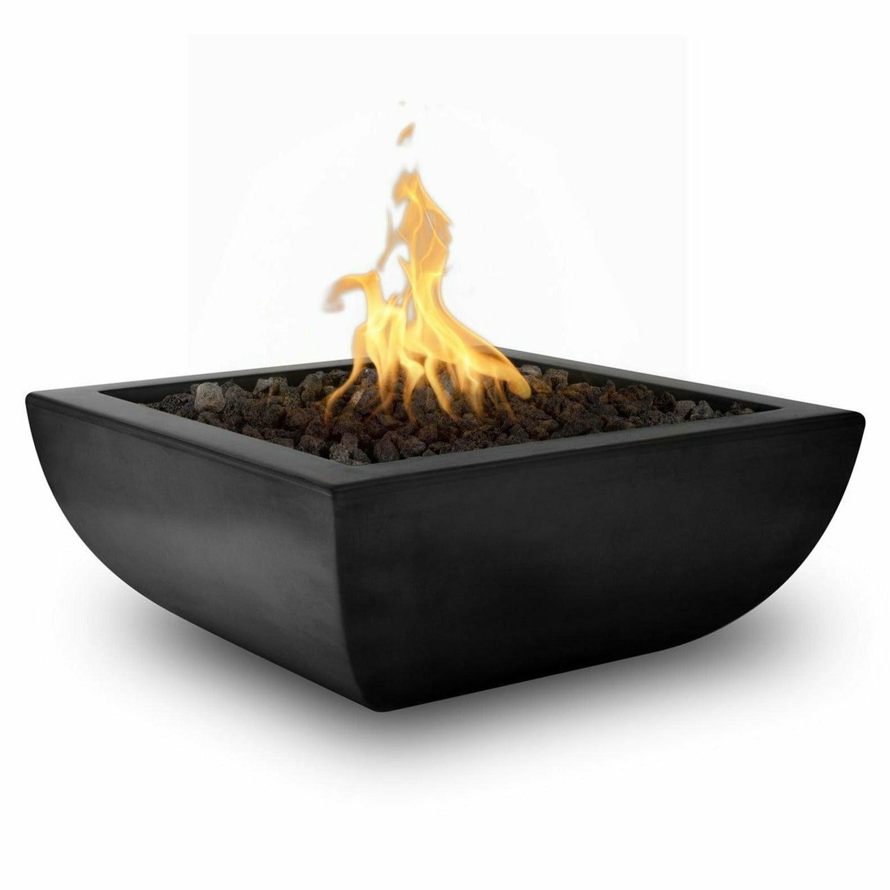 The Outdoor Plus - Avalon Square Concrete Fire Pit Bowl OPT-AVLFO - Fire Pit Stock