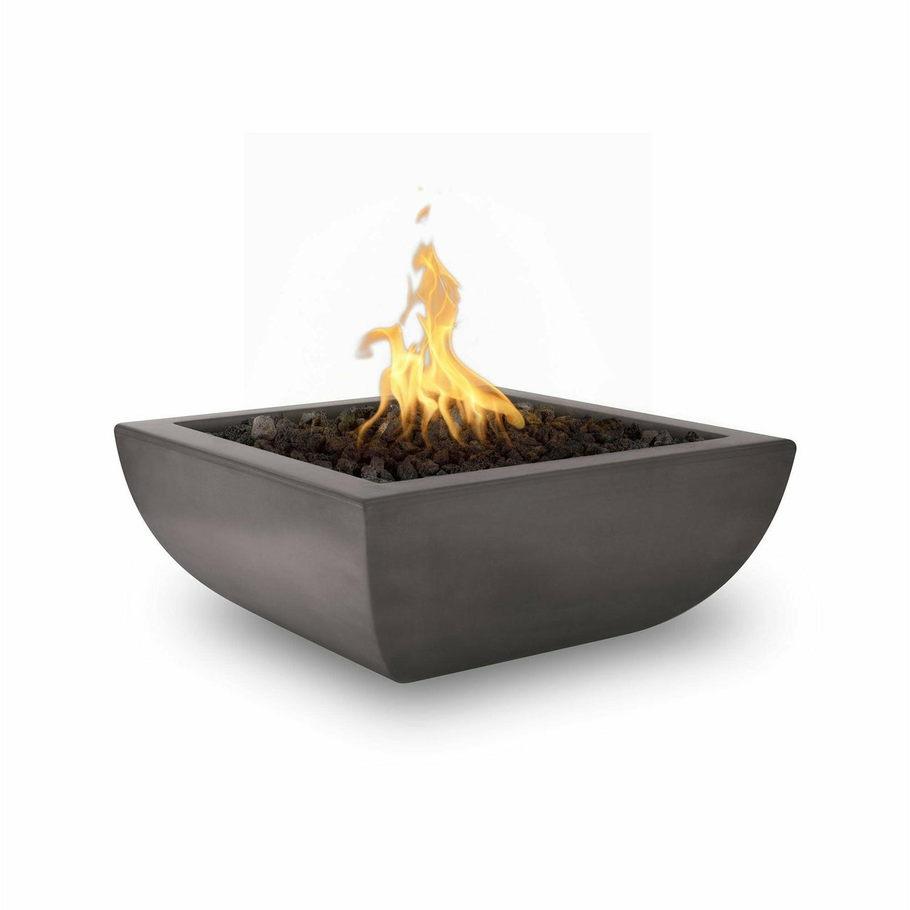 The Outdoor Plus - Avalon Square Concrete Fire Pit Bowl OPT-AVLFO - Fire Pit Stock