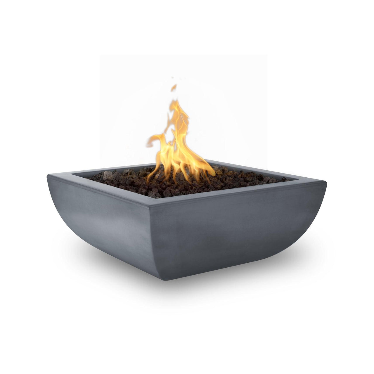 The Outdoor Plus - Avalon Square Concrete Fire Pit Bowl OPT-AVLFO - Fire Pit Stock