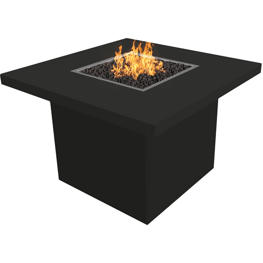 The Outdoor Plus - Bella Collection Powder Coat Square Fire Pit Table - Fire Pit Stock