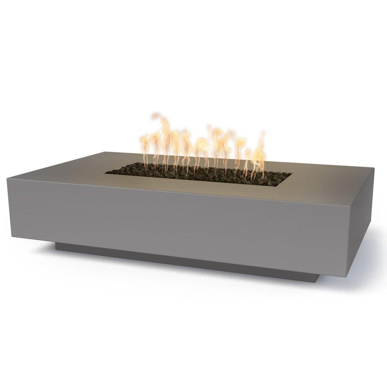 The Outdoor Plus - Cabo Linear Rectangle Concrete Fire Pit Table OPT-CBLN - Fire Pit Stock