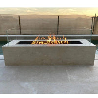 Thumbnail for The Outdoor Plus - Cabo Linear Rectangle Concrete Fire Pit Table OPT-CBLN - Fire Pit Stock