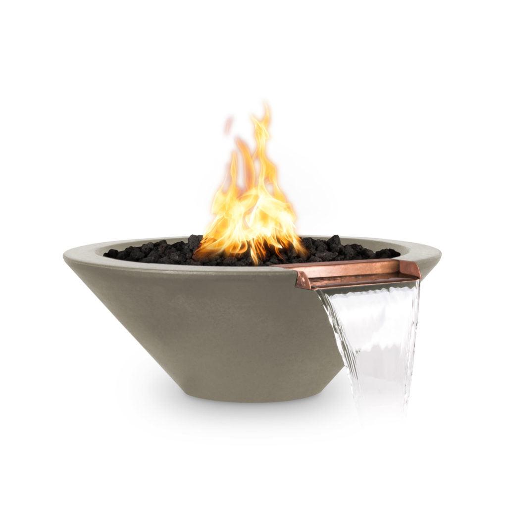 The Outdoor Plus - Cazo Round Concrete Fire & Water Bowl OPT-RFW - Fire Pit Stock