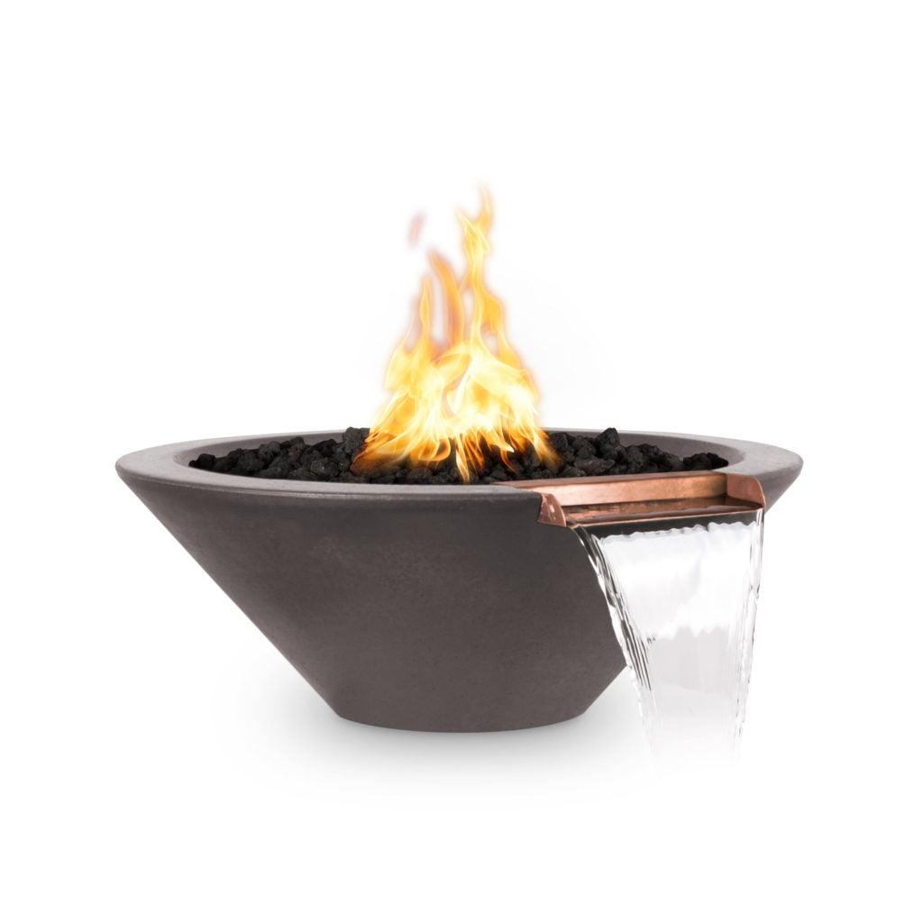 The Outdoor Plus - Cazo Round Concrete Fire & Water Bowl OPT-RFW - Fire Pit Stock