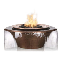 Thumbnail for The Outdoor Plus - Cazo Round Hammered Copper Fire & Water with 360° Spill OPT-FW360 - Fire Pit Stock
