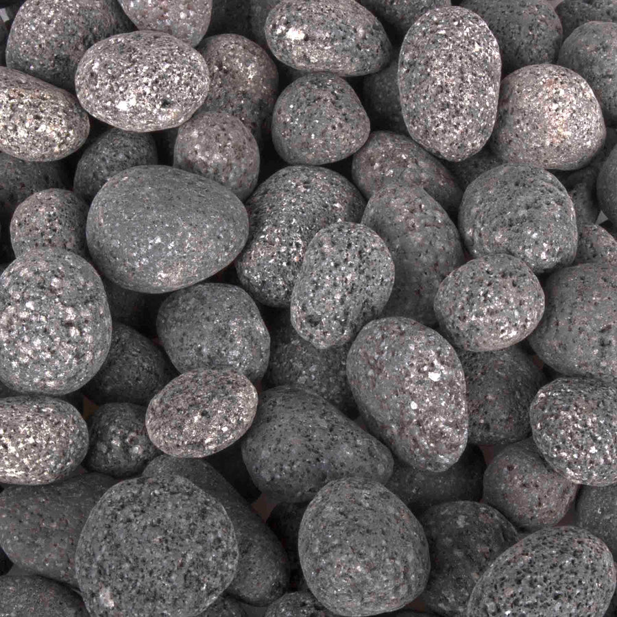 The Outdoor Plus - Fire Media Glass, Pebbles, Polished Lava, Reflective, and Lava Chunks - Fire Pit Stock