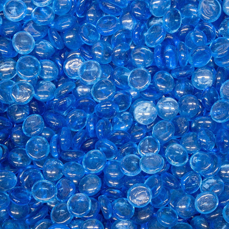The Outdoor Plus - Fire Media Glass, Pebbles, Polished Lava, Reflective, and Lava Chunks - Fire Pit Stock