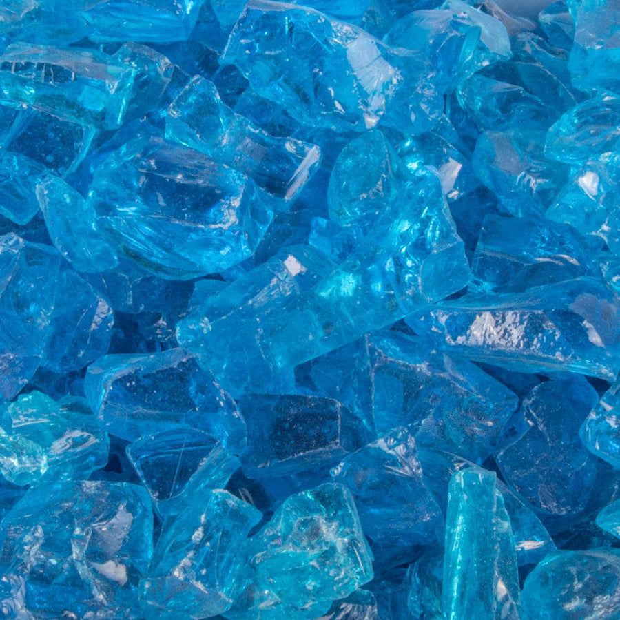 The Outdoor Plus - Fire Media Glass, Pebbles, Polished Lava, Reflective, and Lava Chunks - Fire Pit Stock