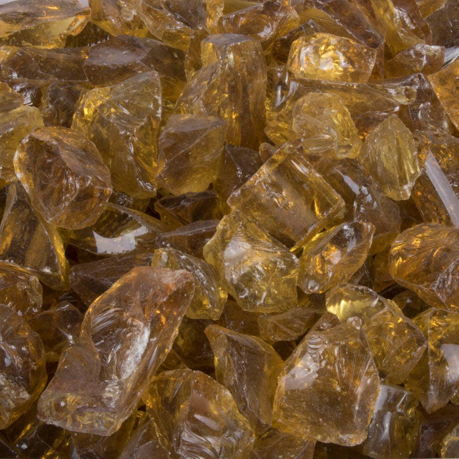 The Outdoor Plus - Fire Media Glass, Pebbles, Polished Lava, Reflective, and Lava Chunks - Fire Pit Stock