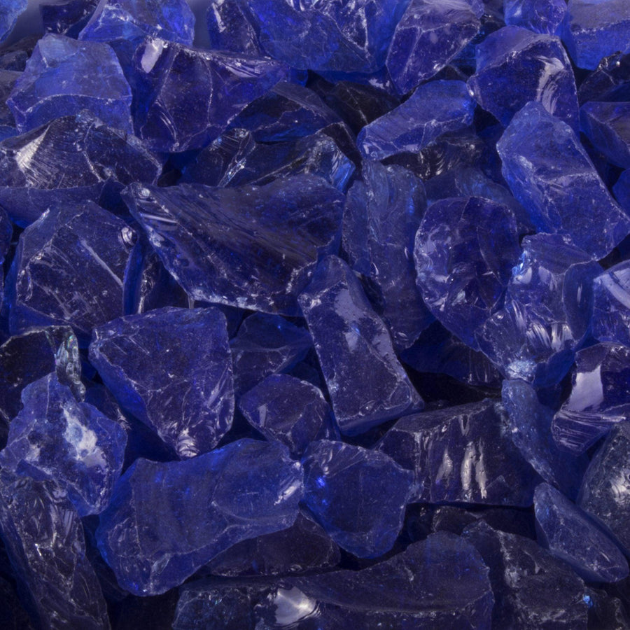 The Outdoor Plus - Fire Media Glass, Pebbles, Polished Lava, Reflective, and Lava Chunks - Fire Pit Stock