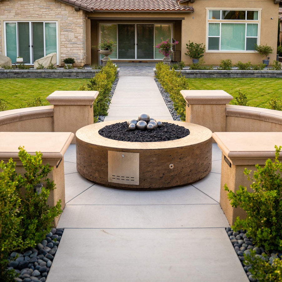 The Outdoor Plus - Florence 72" Round Fire Pit OPT-FL72 - Fire Pit Stock