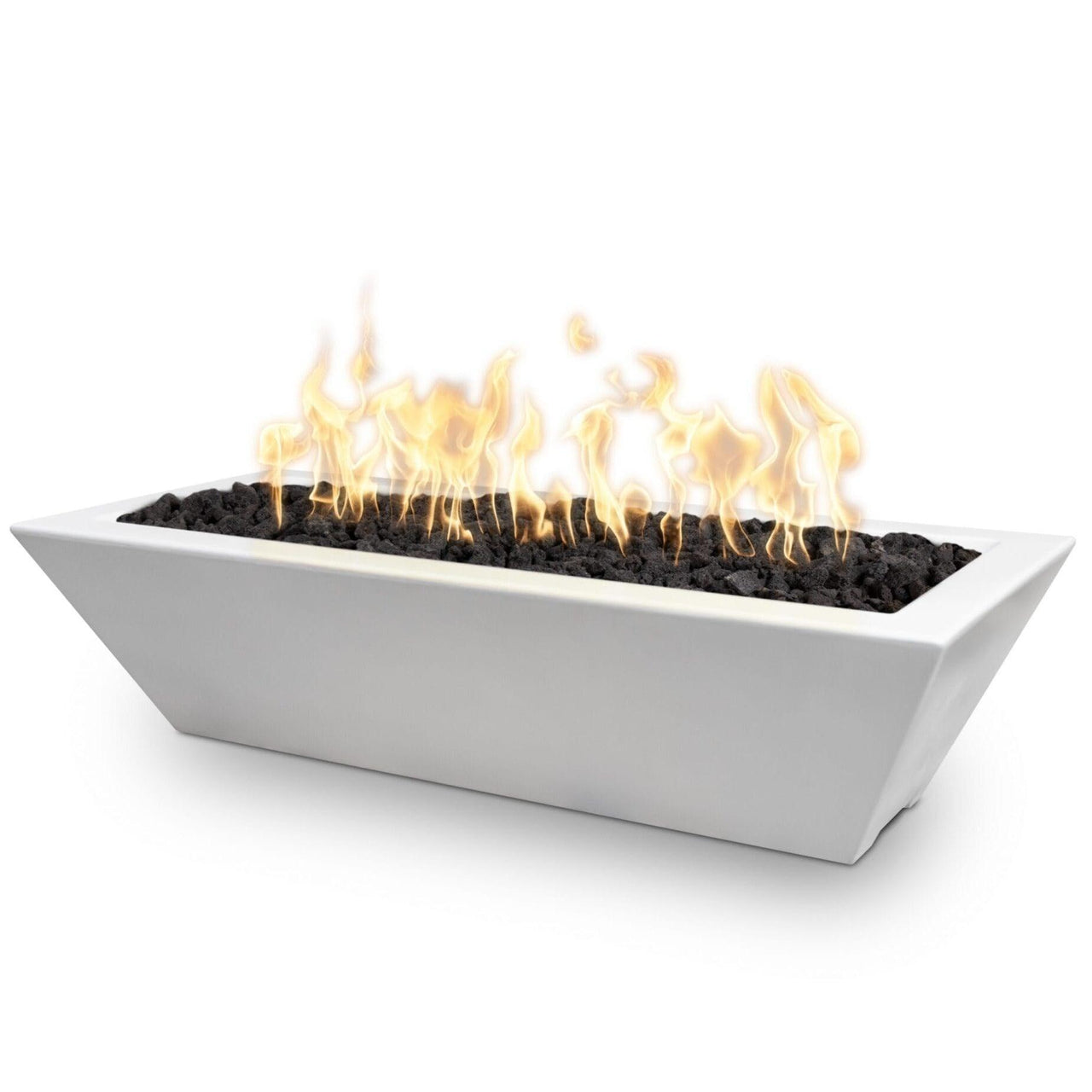 The Outdoor Plus - Linear Maya 48" x 20" Rectangular Concrete Fire Pit Bowl - Fire Pit Stock