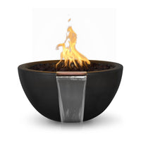 Thumbnail for The Outdoor Plus - Luna Round Concrete Fire & Water Bowl OPT-LUNFW - Fire Pit Stock