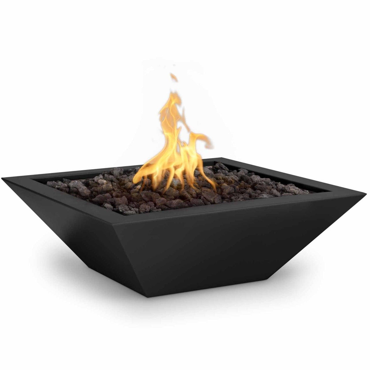 The Outdoor Plus - Maya Powder Coat Finish Square Fire Pit Bowl - Fire Pit Stock