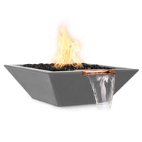 Thumbnail for The Outdoor Plus - Maya Square Concrete Fire & Water Bowl OPT-SFW - Fire Pit Stock