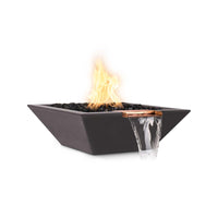 Thumbnail for The Outdoor Plus - Maya Square Concrete Fire & Water Bowl OPT-SFW - Fire Pit Stock