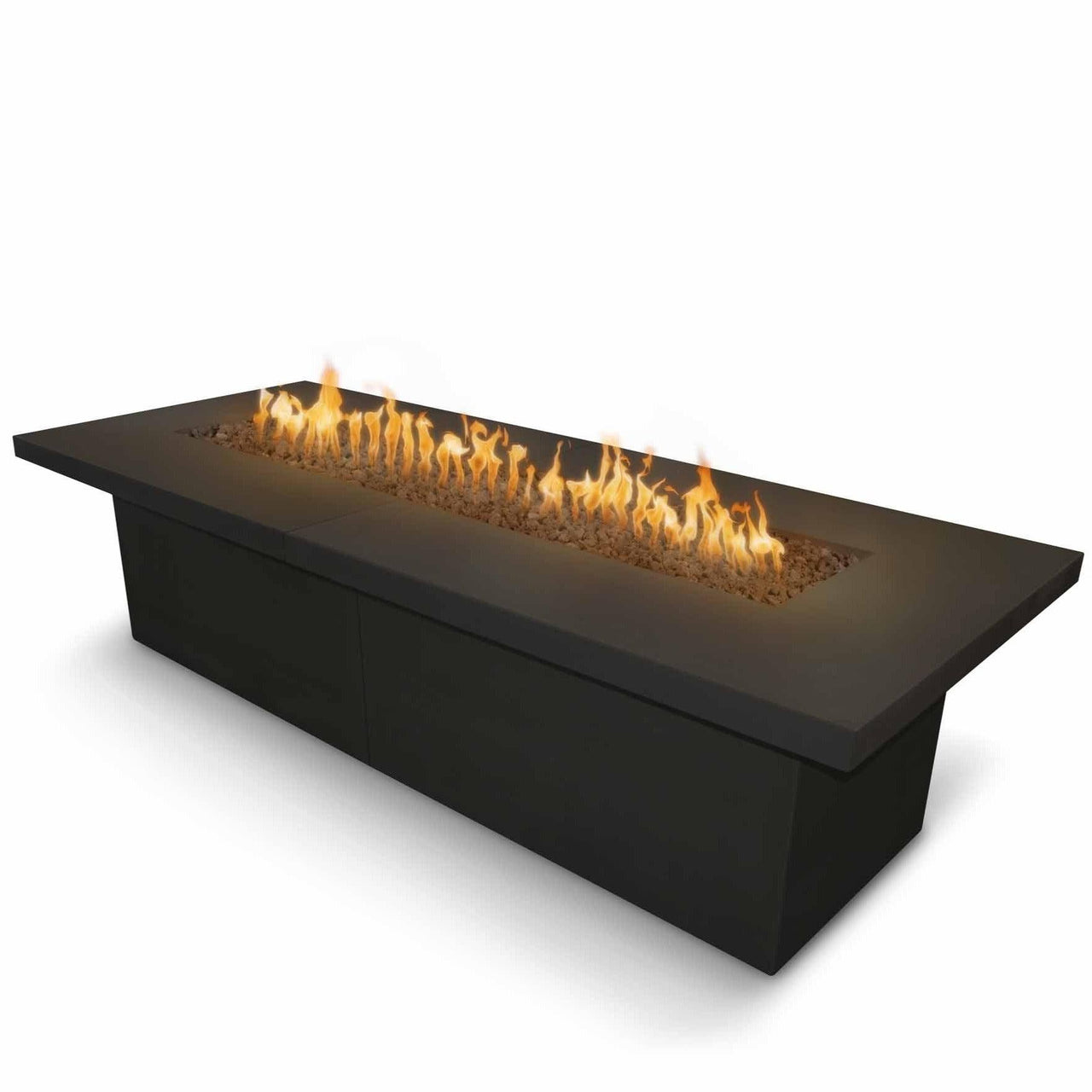 The Outdoor Plus - Newport Collection Rectangular Concrete Fire Pit Table OPT-NPT - Fire Pit Stock