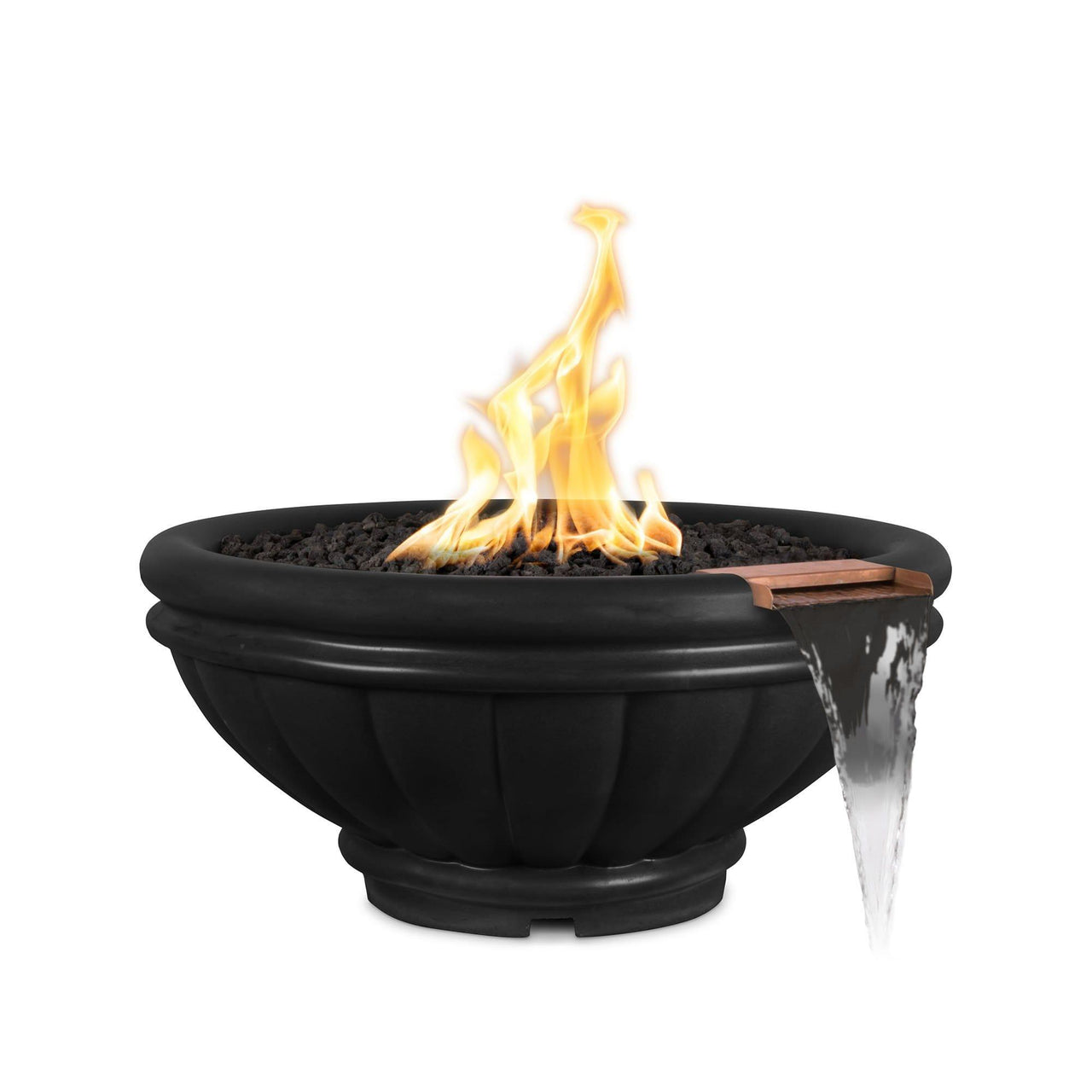 The Outdoor Plus - Roma Round Concrete Fire & Water Bowl OPT-ROMFW - Fire Pit Stock