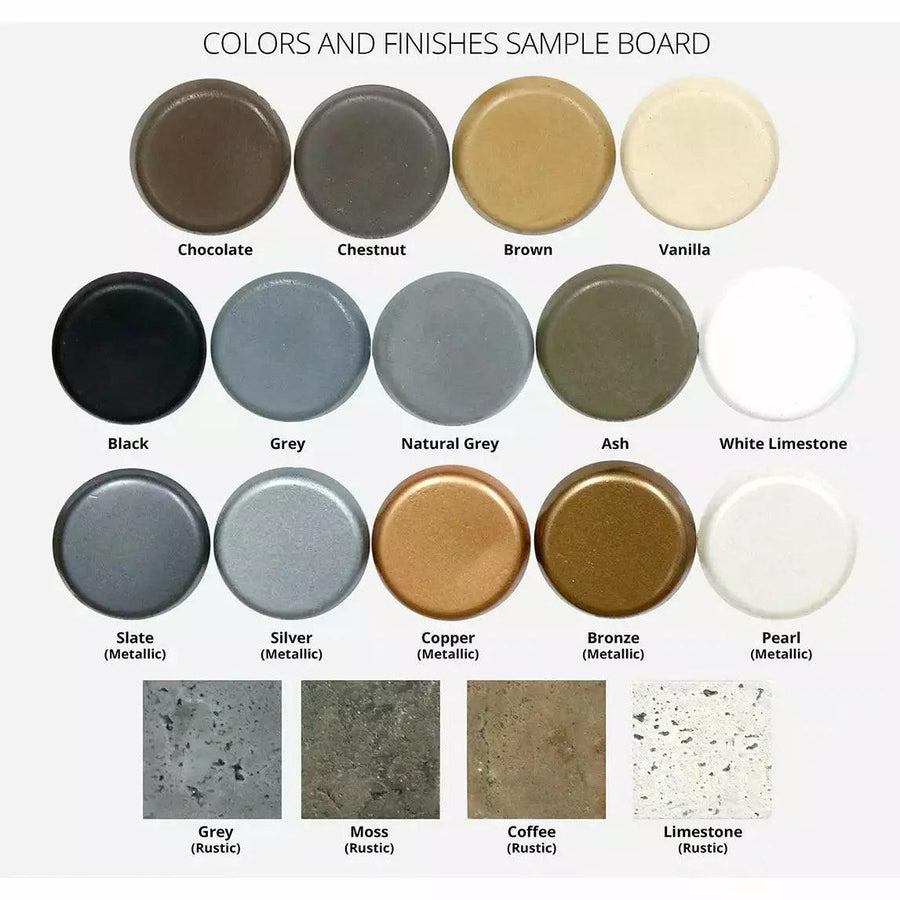 The Outdoor Plus - Roma Round Concrete Fire Bowl OPT-ROMFO - Fire Pit Stock