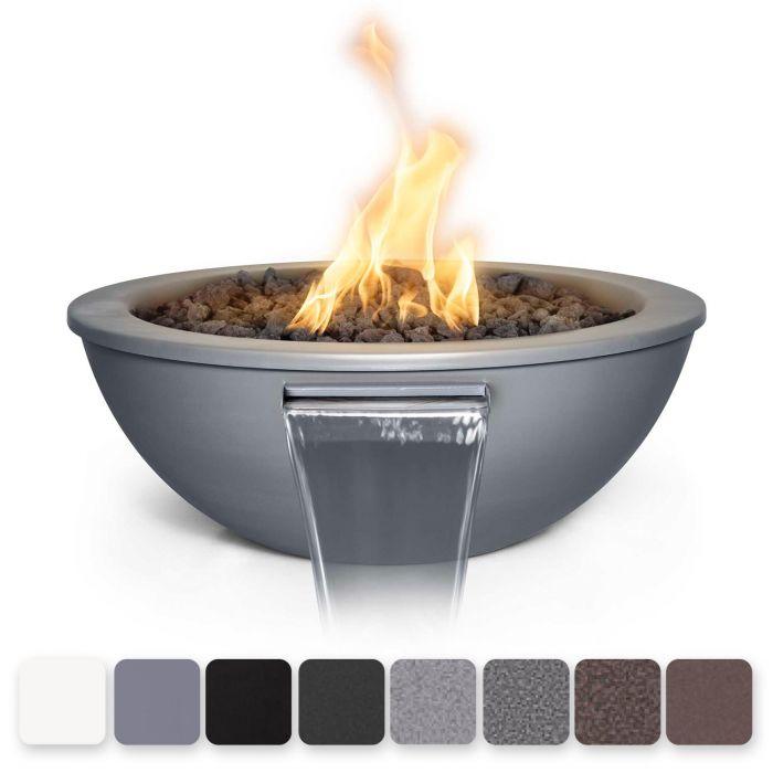 The Outdoor Plus - Sedona 27" GRFC Powder Coat Finish Round Fire & Water Bowl - Fire Pit Stock