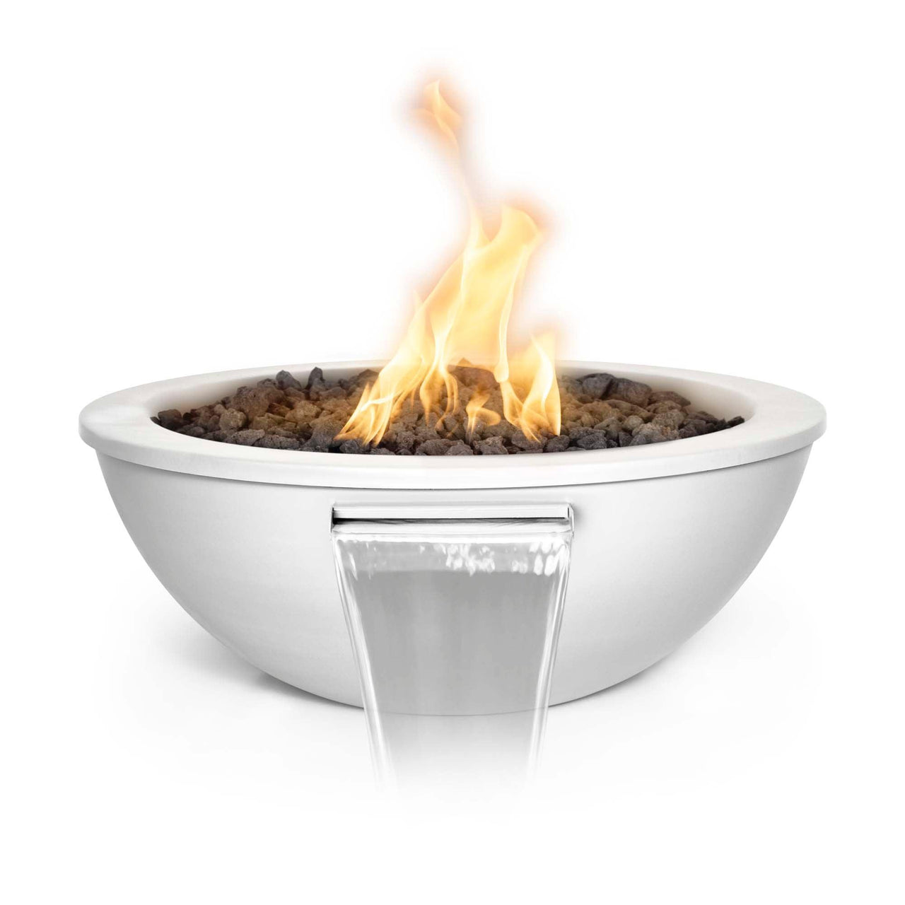 The Outdoor Plus - Sedona 27" GRFC Powder Coat Finish Round Fire & Water Bowl - Fire Pit Stock