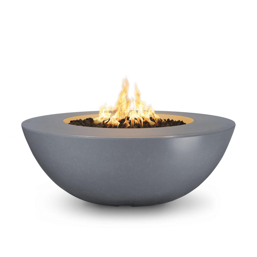 The Outdoor Plus - Sedona Round Concrete Fire Pit Table - Wide Ledge - Fire Pit Stock
