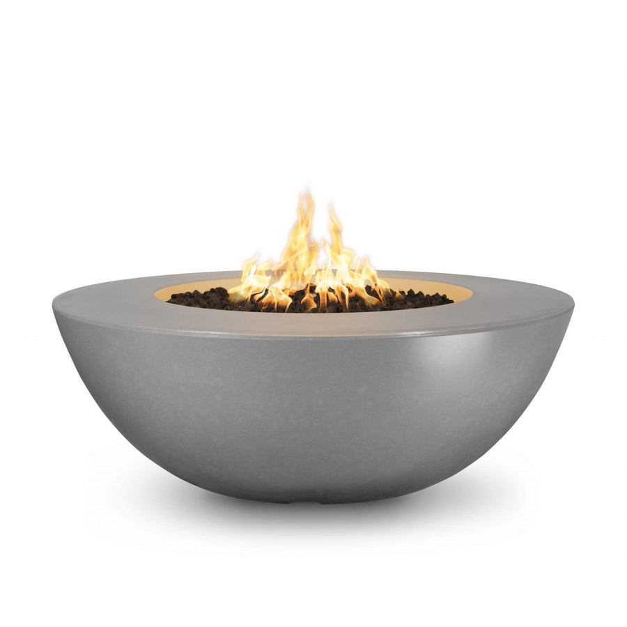 The Outdoor Plus - Sedona Round Concrete Fire Pit Table - Wide Ledge - Fire Pit Stock