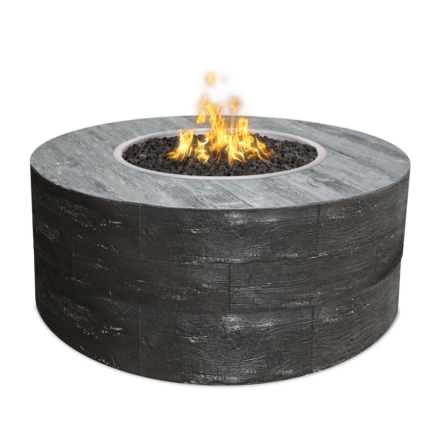 The Outdoor Plus - Sequoia Collection Round Wood Grain Fire Pit OPT-SEQ - Fire Pit Stock